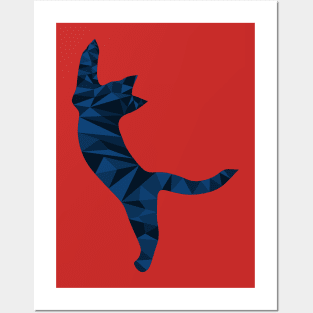 Cat-Abstract Triangle Posters and Art